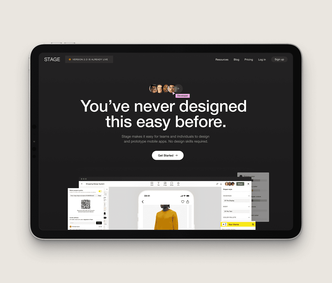 Designing the new product website to go to market