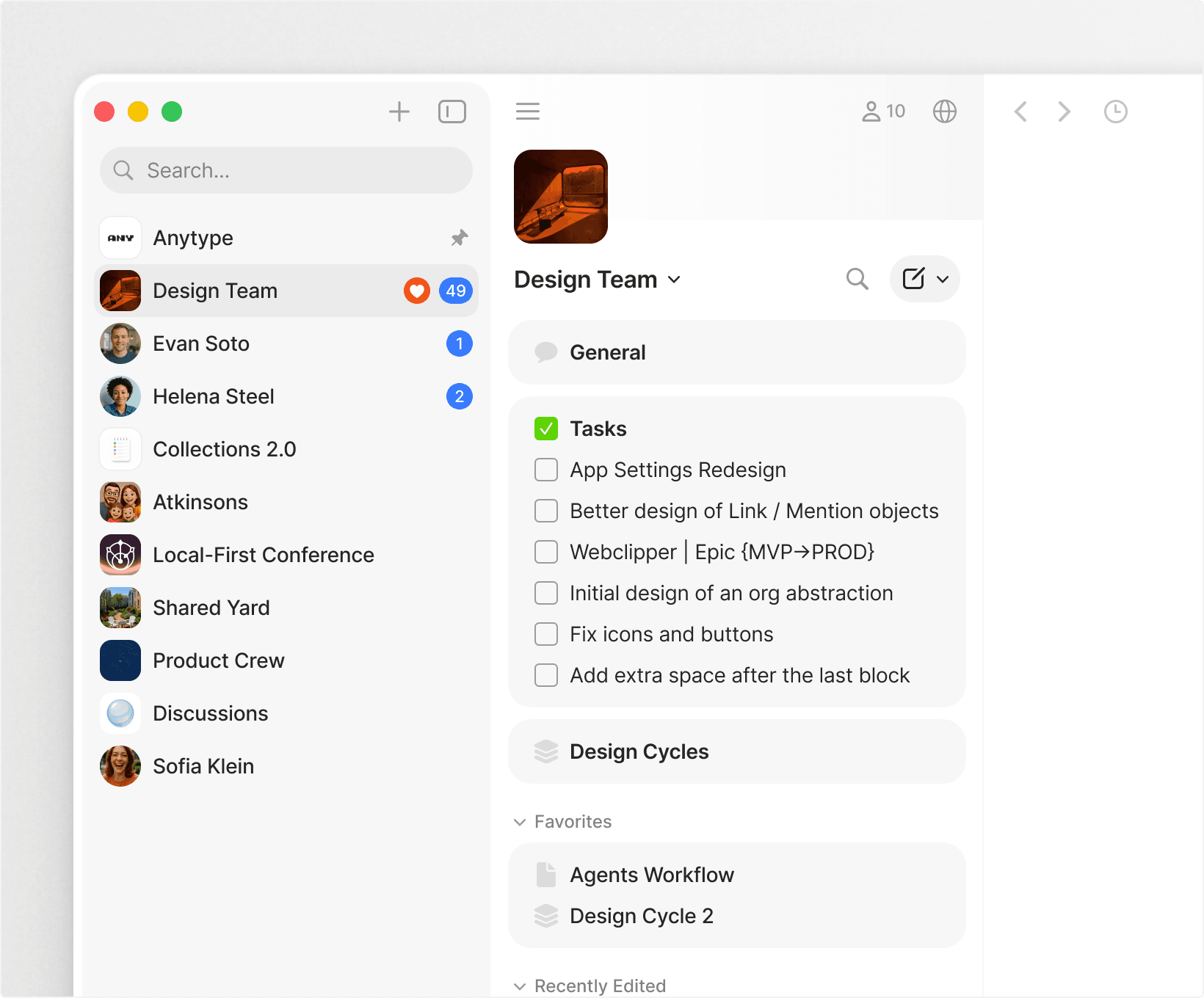 Anytype channels desktop