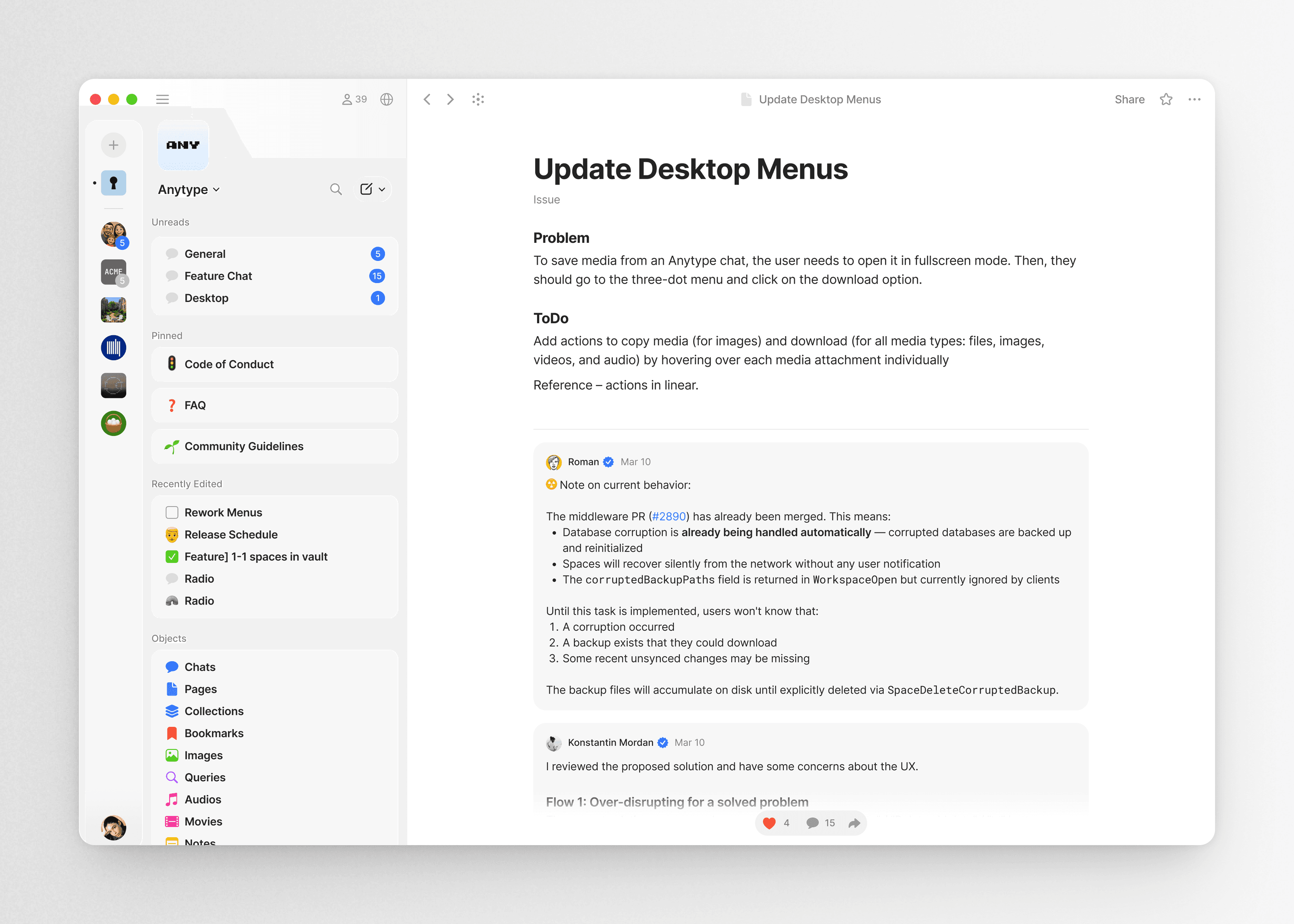 Anytype desktop discussions