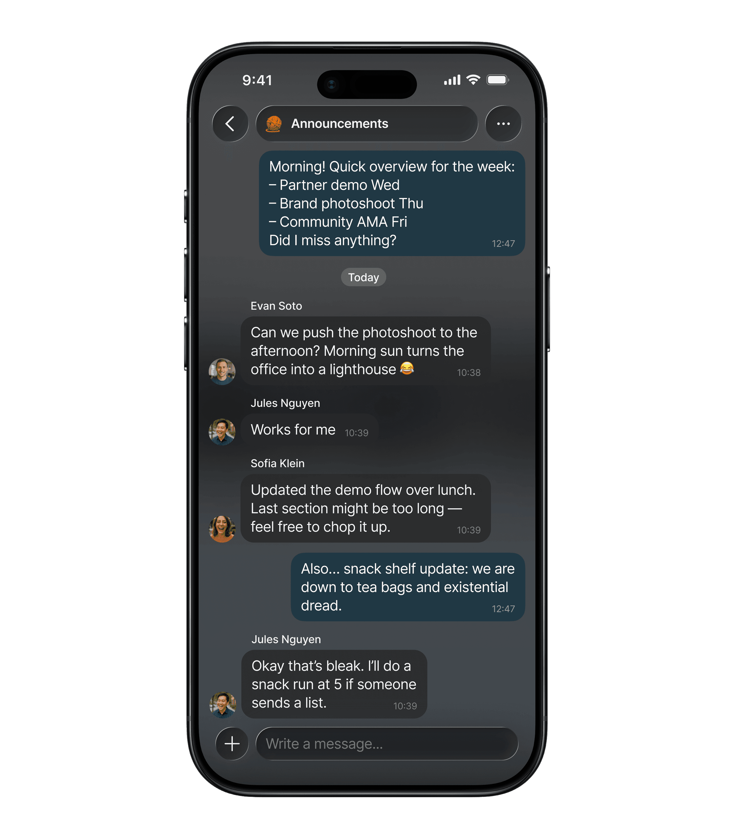 Anytype mobile chats