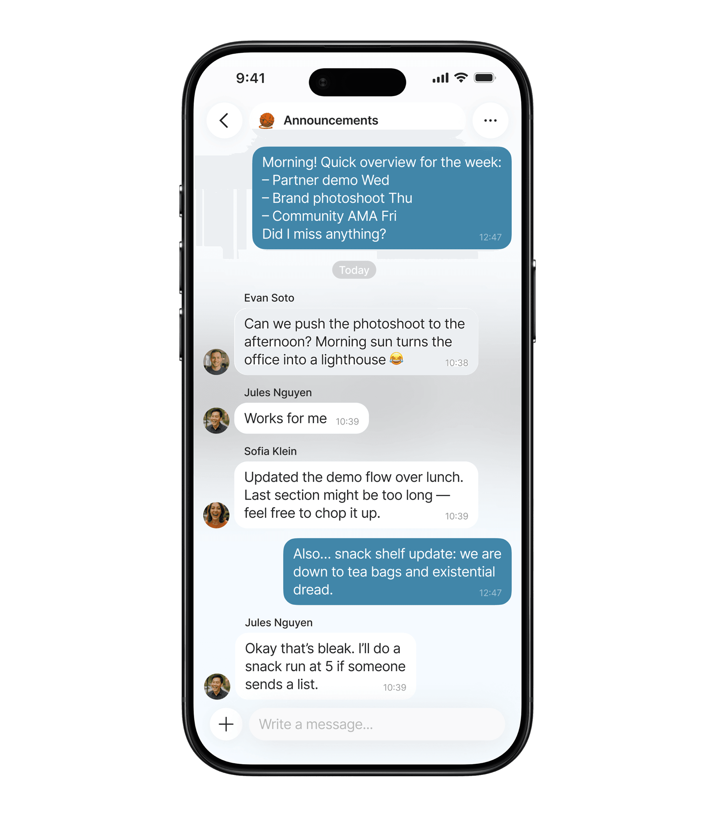 Anytype mobile chats