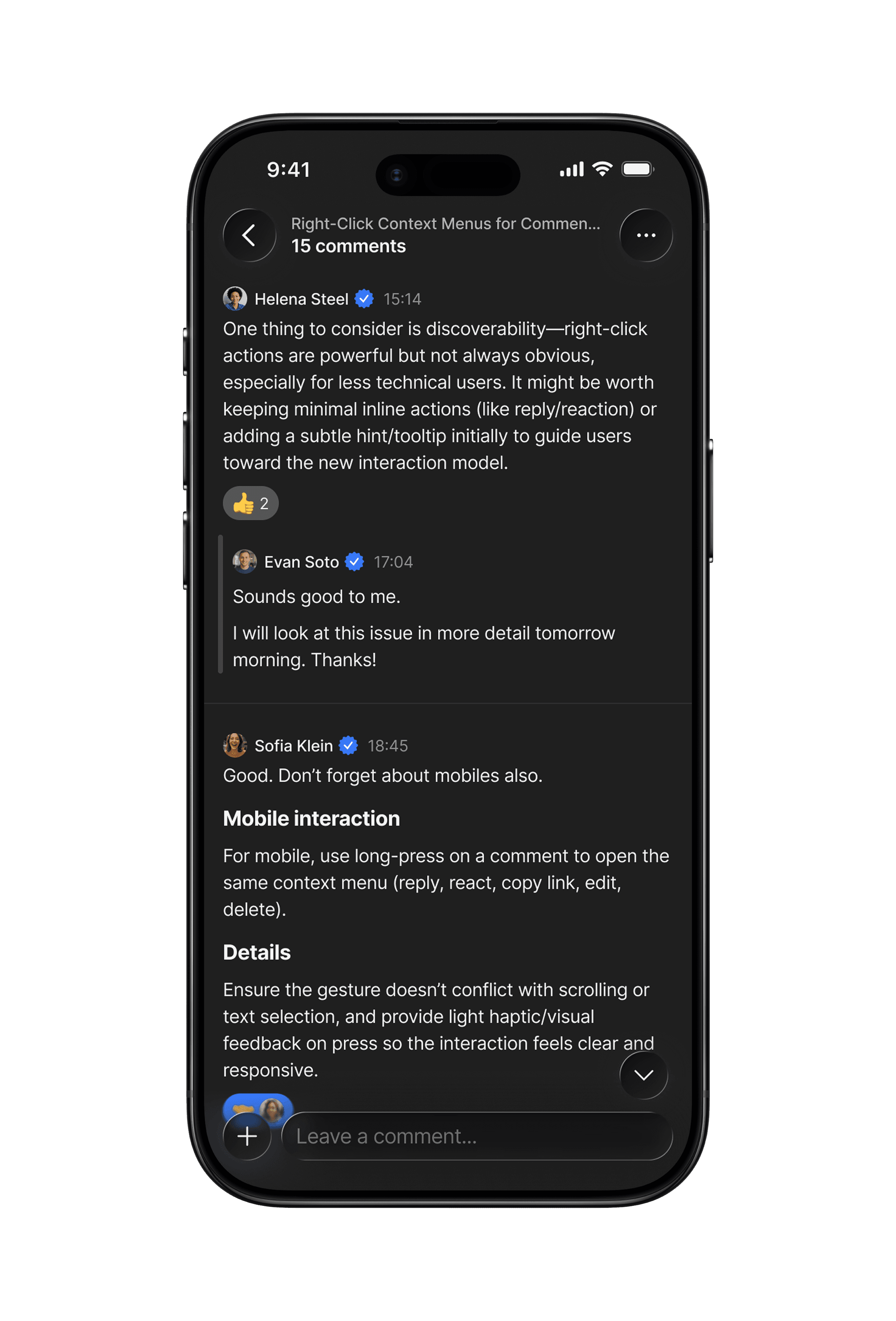 Anytype mobile discussions