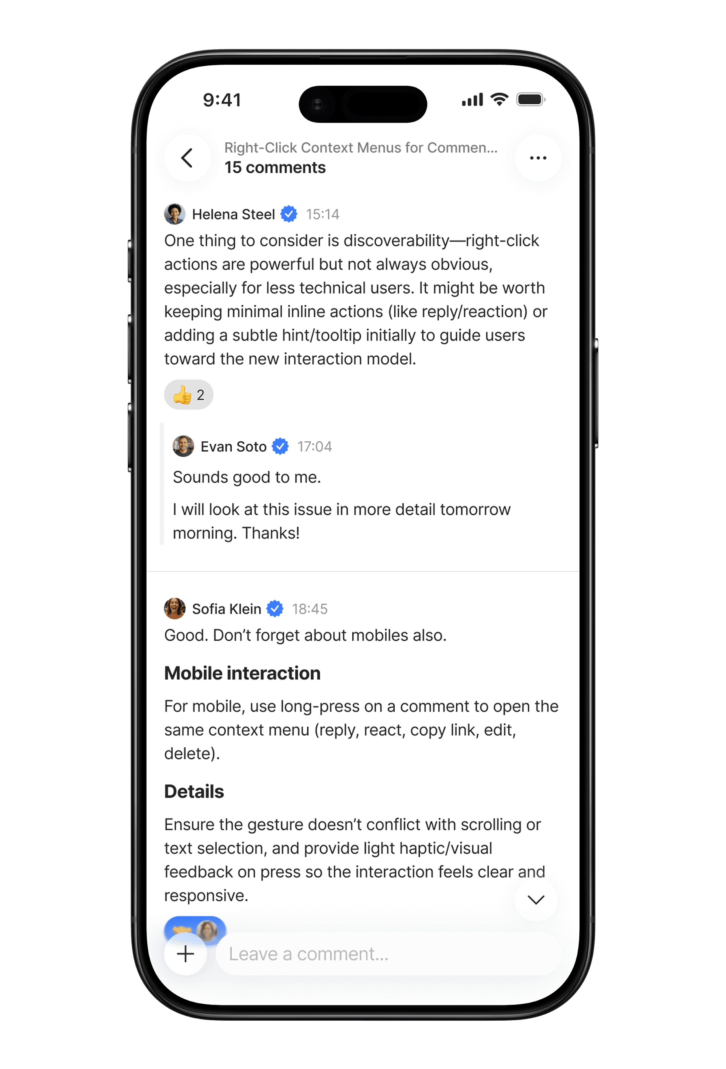 Anytype mobile discussions