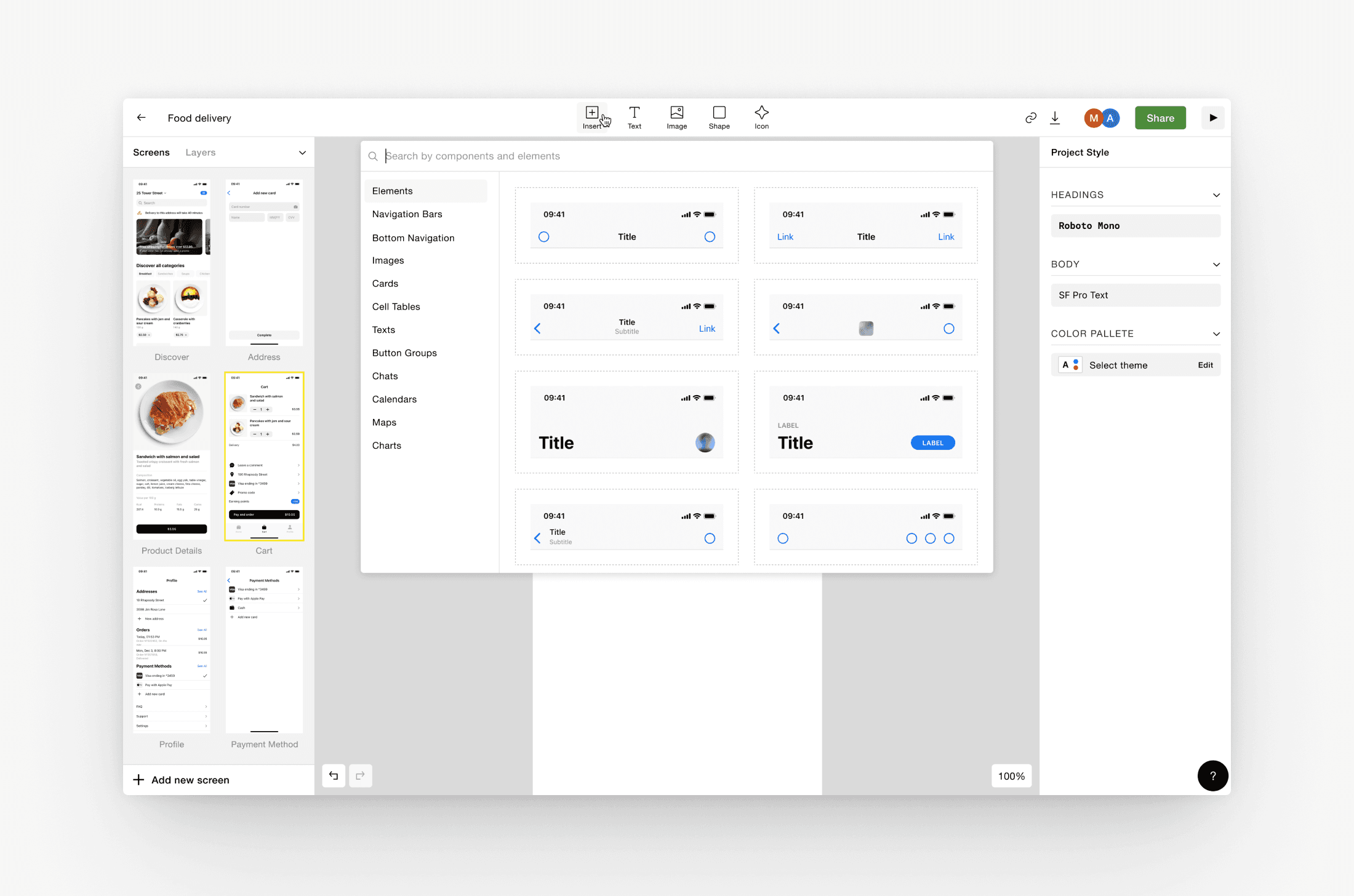 Stage components library