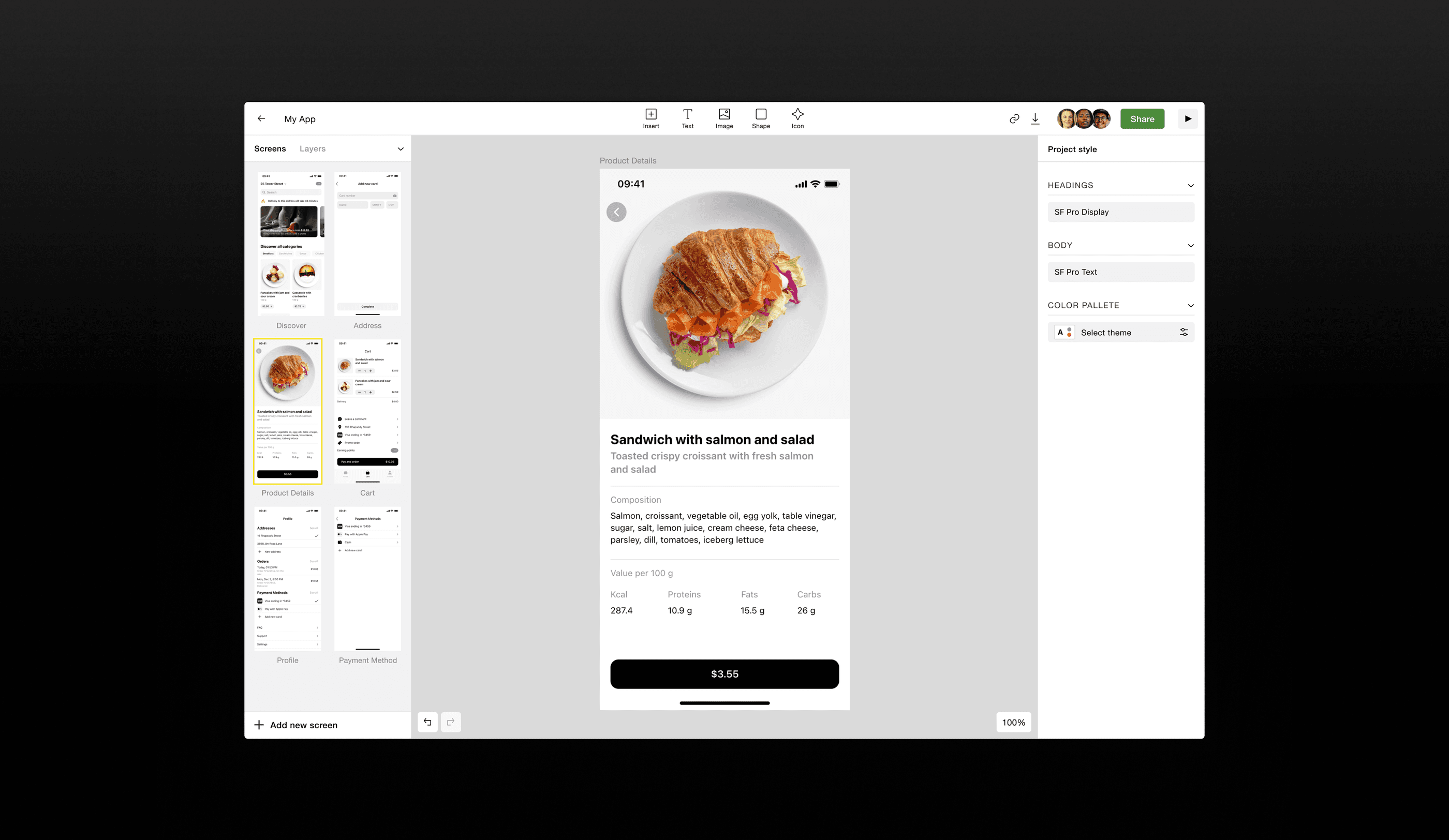Stage product UI