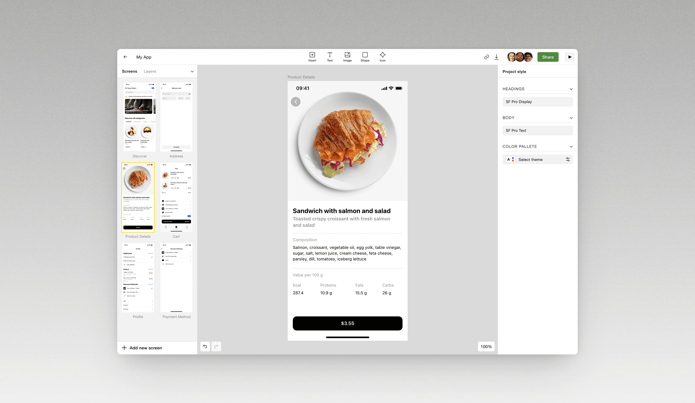 Stage product UI