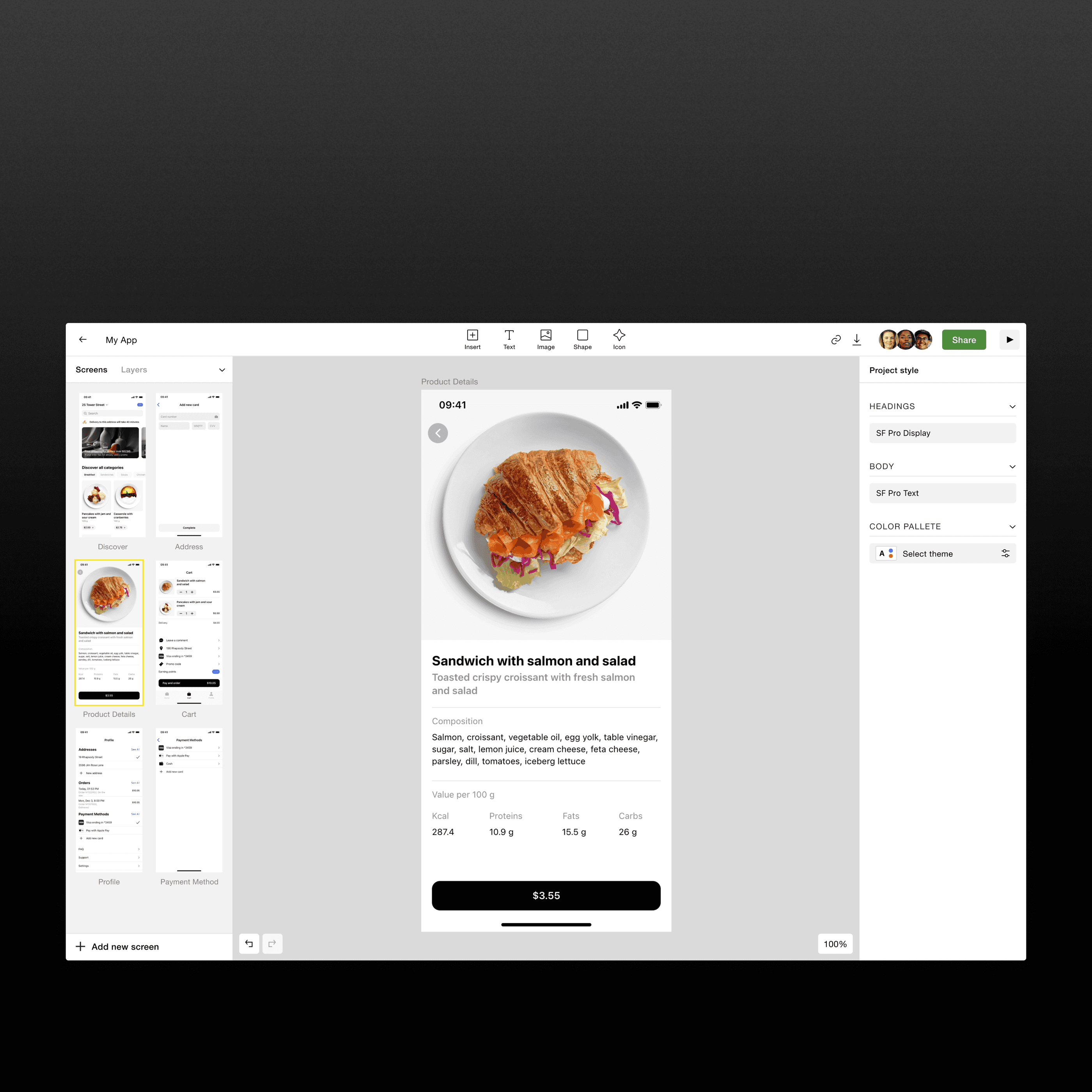 Stage product UI