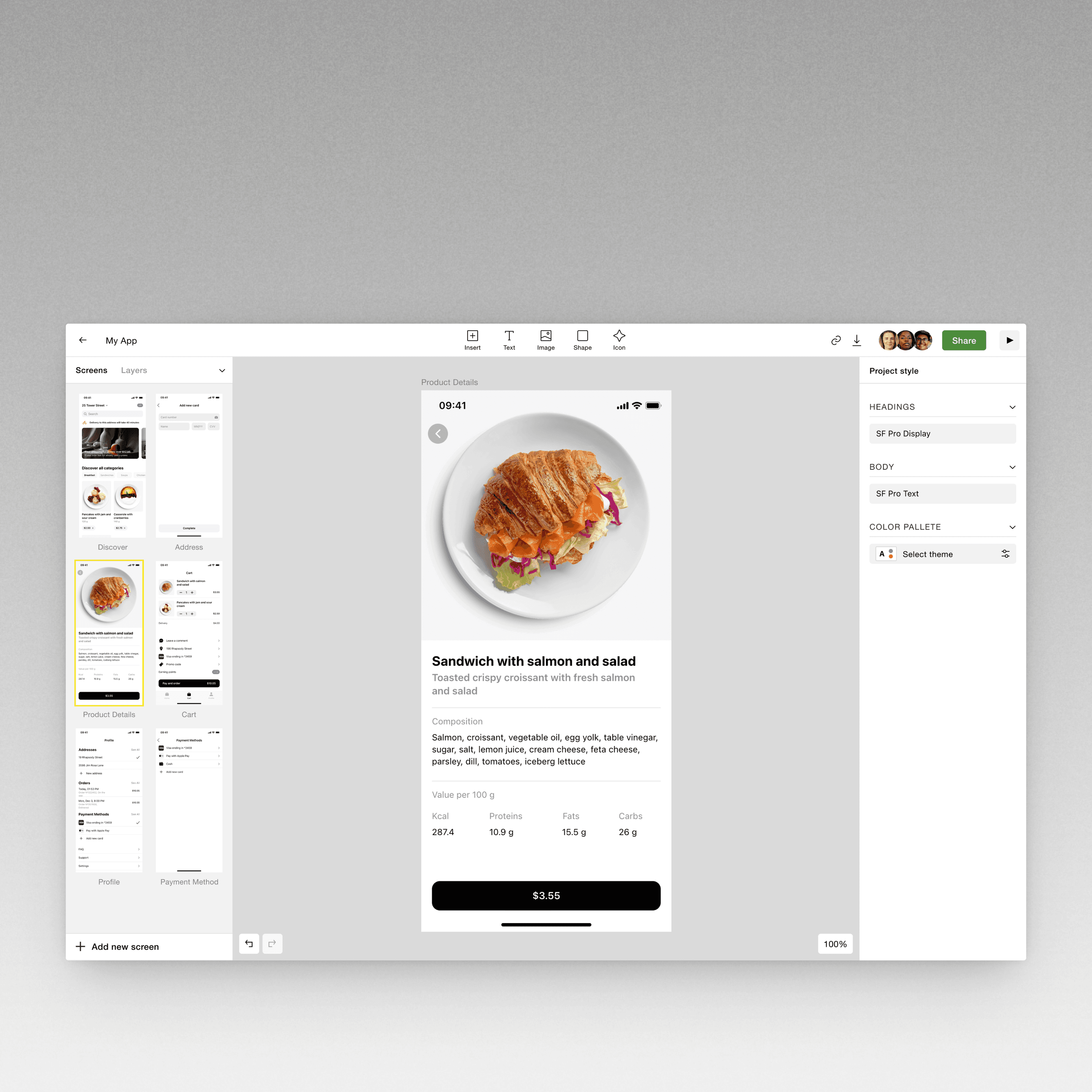 Stage product UI